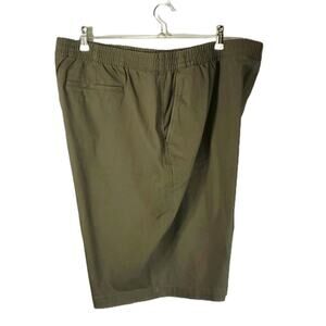 Lands' End Women's Mid Rise Elastic Waist Pull On 12" Chino Bermuda Short SZ 20W